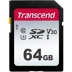 Карта памяти Transcend SDXC 64Gb Class10 TS64GSDC300S 300S w/o adapter