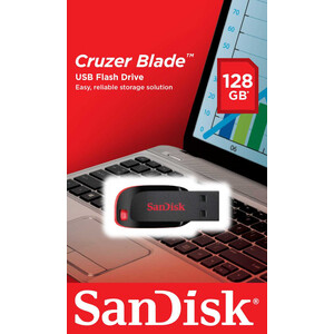 Флеш-диск Sandisk 128Gb Cruzer Blade black USB2.0 (SDCZ50-128G-B35)