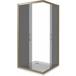 Душевой уголок Good Door Jazz CR-80-B-BR 80x80 тонированный, бронза (ДЖ00039)