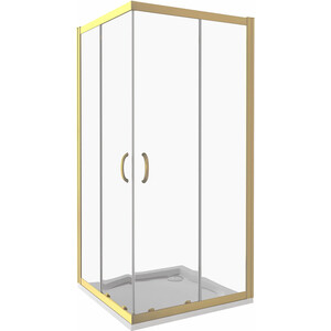 Душевой уголок Good Door Jazz CR-90-C-G 90x90 прозрачный, золото (ДЖ00055)