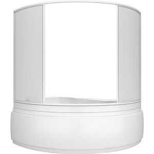 Акриловая ванна BAS Лагуна 170х110 левая, со шторкой, каркасом и панелью