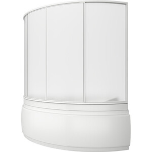 Акриловая ванна BAS Лагуна 170х110 правая, со шторкой, каркасом и панелью