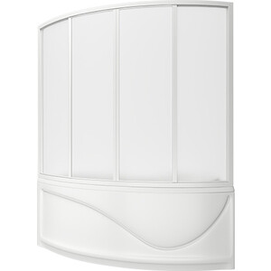 Акриловая ванна BAS Николь 170x100 правая, со шторкой, каркасом и панелью