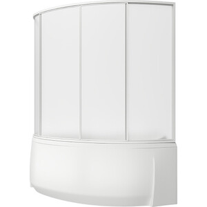 Акриловая ванна BAS Фэнтази 150х90 правая, со шторкой, каркасом и панелью