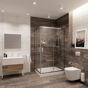 Душевой уголок Niagara Nova 120х90 прозрачный, хром NG-6611-08 (66110811)