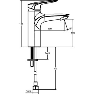 Смеситель для раковины Jacob Delafon Elite (E32908CP)