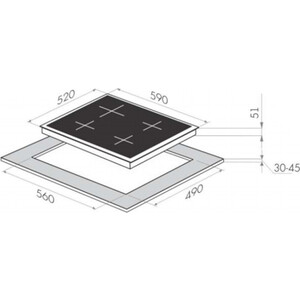 Газовая варочная панель HOMSair HGE643GBK