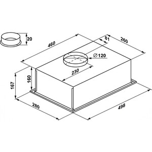 Кухонная вытяжка MAUNFELD Crosby Singl 5028 черный