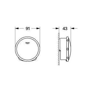 Накладная панель Grohe Talentofill Sentosa на наливной/сливной/переливной гарнитур для ванны (19952000)