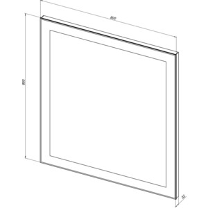 Зеркало Aquanet Алассио 80х85 с подсветкой и подогревом (249345)