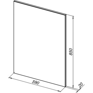 Зеркало Aquanet Lino 60 белый матовый (253905)