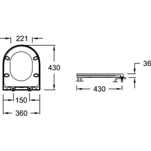 Сиденье для унитаза Jacob Delafon Rodin+ с микролифтом, тонкое, быстросъемное (E23280-00)