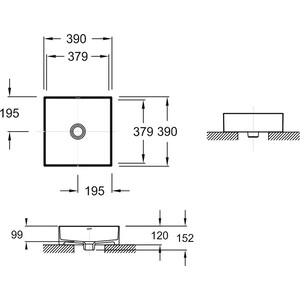 Раковина-чаша Jacob Delafon Delta Pure 39х39 (E90011-0)