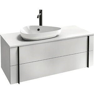 Тумба с раковиной Jacob Delafon Nouvelle Vague 100 столешница, белый глянцевый (EB3040-N18, EVI102-00)