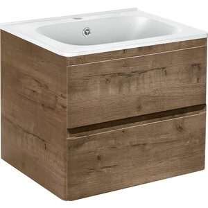 Тумба с раковиной Vincea Vico 60х47 V.Oak (VMC-2V600VO, VCB-2VP600W)
