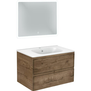 Тумба с раковиной Vincea Vico 80х47 V.Oak (VMC-2V800VO, VCB-2VP800W)