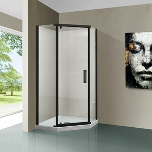 Душевой уголок Vincea Stresa VSP-1S 100х100 прозрачный, черный (VSP-1S100CLB)