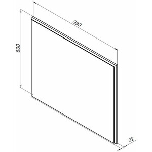 Зеркало Aquanet Nova Lite 100 с подсветкой, дуб рошелье (242623)