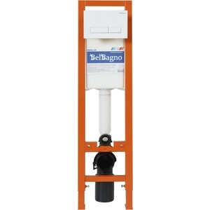 Инсталляция для унитаза BelBagno Marmi с кнопкой смыва, белая (BB003-30, BB009-MR-BIANCO)