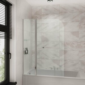 Шторка для ванны Grossman 110x150 алюминиевый профиль, стекло прозрачное (GR-101/1)