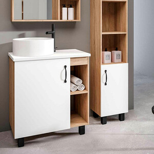 Тумба под раковину Grossman Флай 66х43 белый/дуб сонома (107001)