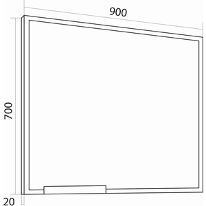 Зеркало Grossman Лофт 90х70 с полкой, черное (209001)