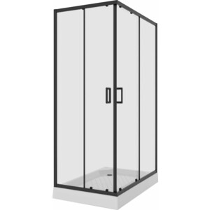 Душевой уголок Niagara Nova 120x80 прозрачный, черный (NG- 6810-08 BLACK)