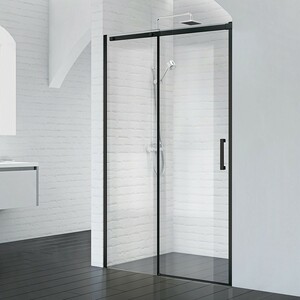 Душевая дверь BelBagno Acqua BF-1 140х195 прозрачная, черная (ACQUA-BF-1-140-C-NERO)