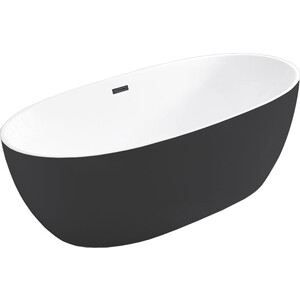 Акриловая ванна Vincea 170х80 слив-перелив, черная (VBT-405-1700MB)