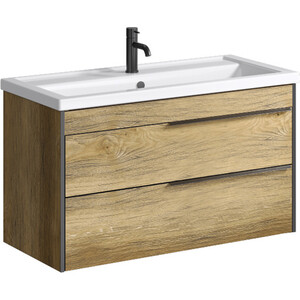 Тумба под раковину Aqwella Fargo 100 2 ящика, дуб балтийский (FRG0110DB)