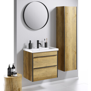 Тумба под раковину Aqwella Fargo 60 2 ящика, дуб балтийский (FRG0106DB)