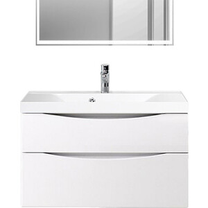 Тумба с раковиной BelBagno Marino-H60 90 PR bianco lucido (MARINO-H60-900-2C-SO-BL-P, BB900/450-LV-MR-PR)