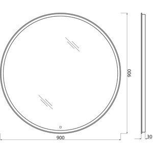 Зеркало BelBagno Spc-Rng 90 с подсветкой, сенсор (SPC-RNG-900-LED-TCH)