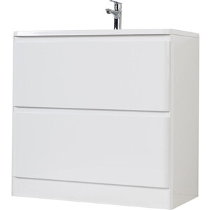 Тумба с раковиной BelBagno Albano 80 bianco lucido напольная (ALBANO-800-2C-PIA-BL, BB800/455-LV-MR-ALR)