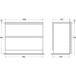 Тумба с раковиной BelBagno Albano 100 bianco lucido напольная (ALBANO-1000-2C-PIA-BL, BB1000/455-LV-MR-ALR)