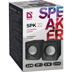 Акустическая система Defender SPK 22 черный, 5 Вт, питание от USB (65503)