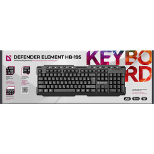 Клавиатура Defender Element HB-195 RU, черный, мультимедиа (45195)