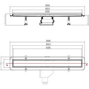 Душевой лоток Pestan Betto Compact Net Line 850 (13702519)