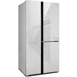 Холодильник Hyundai CS6073FV белое стекло