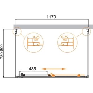 Душевой уголок Cezares Molveno AH-12 120x80 прозрачный, хром (MOLVENO-AH-12-120/80-C-Cr-IV)