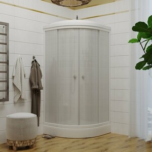 Душевая кабина Triton Стандарт 90x90 задние стенки матовые, стекла лен (Щ0000041032)