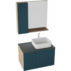 Зеркало-шкаф Grossman Альба 80х75 левый, веллингтон/бриз (208005)