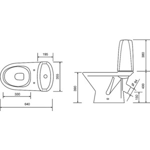 Унитаз-компакт Оскольская керамика Милана Люкс с сиденьем, белый (4631111132340)