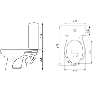 Унитаз-компакт Оскольская керамика Элисса Премьер с сиденьем микролифт, белый (4603764564014)