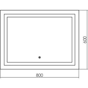 Зеркало Mixline Ливия-2 80х60 подсветка, сенсор, с подогревом (4620001986927)