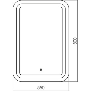 Зеркало Mixline Мальта-2 55х80 подсветка, сенсор, с подогревом (4620001987054)