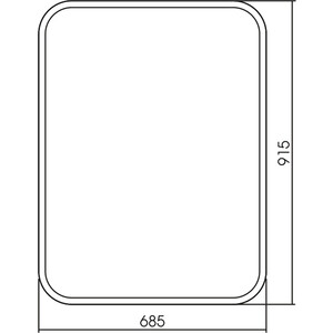 Зеркало Mixline Стив 70х90 подсветка, сенсор (4620001988266)