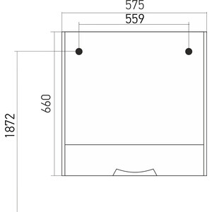 Зеркальный шкаф Mixline Байкал 60 белый/серый (4640030869602)