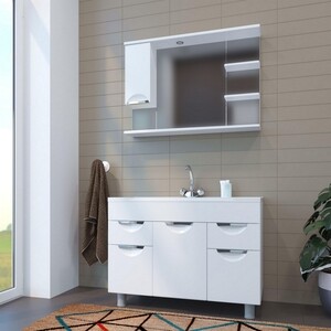 Зеркало-шкаф Mixline Этьен 100 левый, с подсветкой (4640030869862)