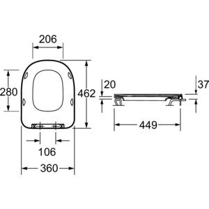 Сиденье для унитаза Jacob Delafon Modern Life с микролифтом, быстросъемная (E77168-0)